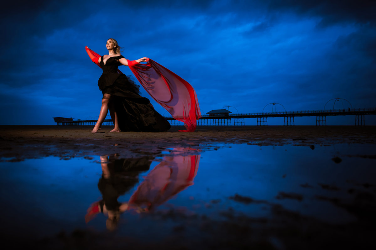 Night Photography Beach Reflection