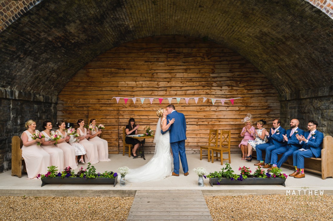 Wedding Ceremony Under Railway Bridge