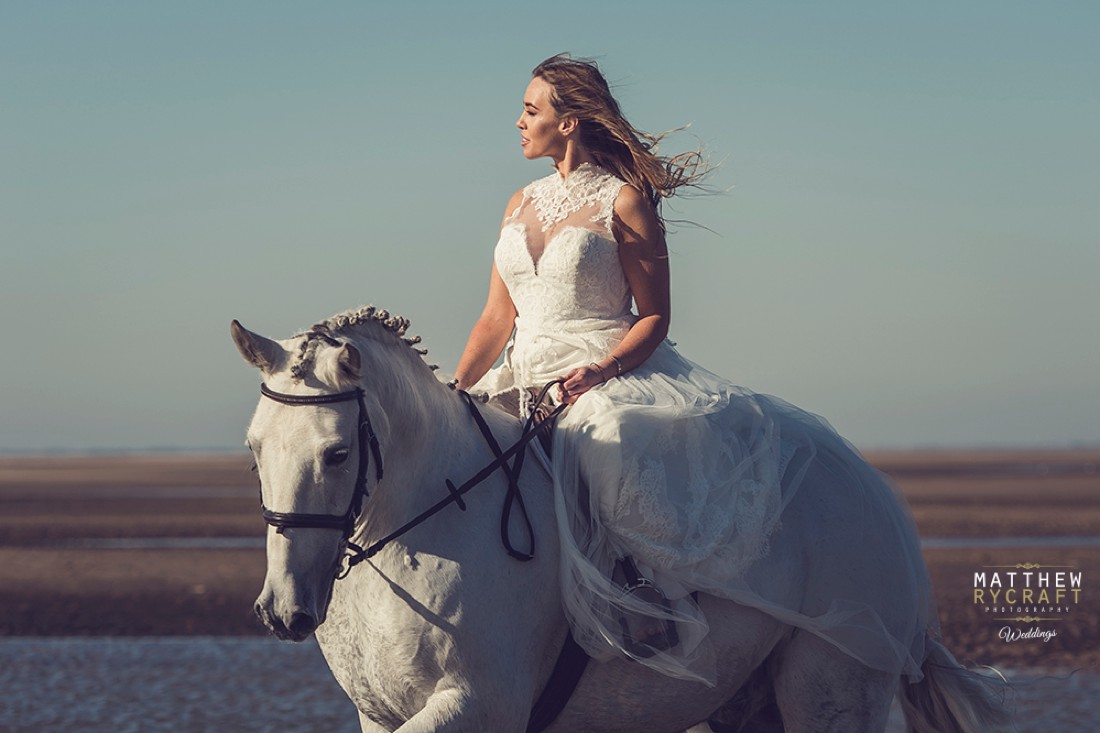Bridal Wedding Beach Horse Shoot Southport-003