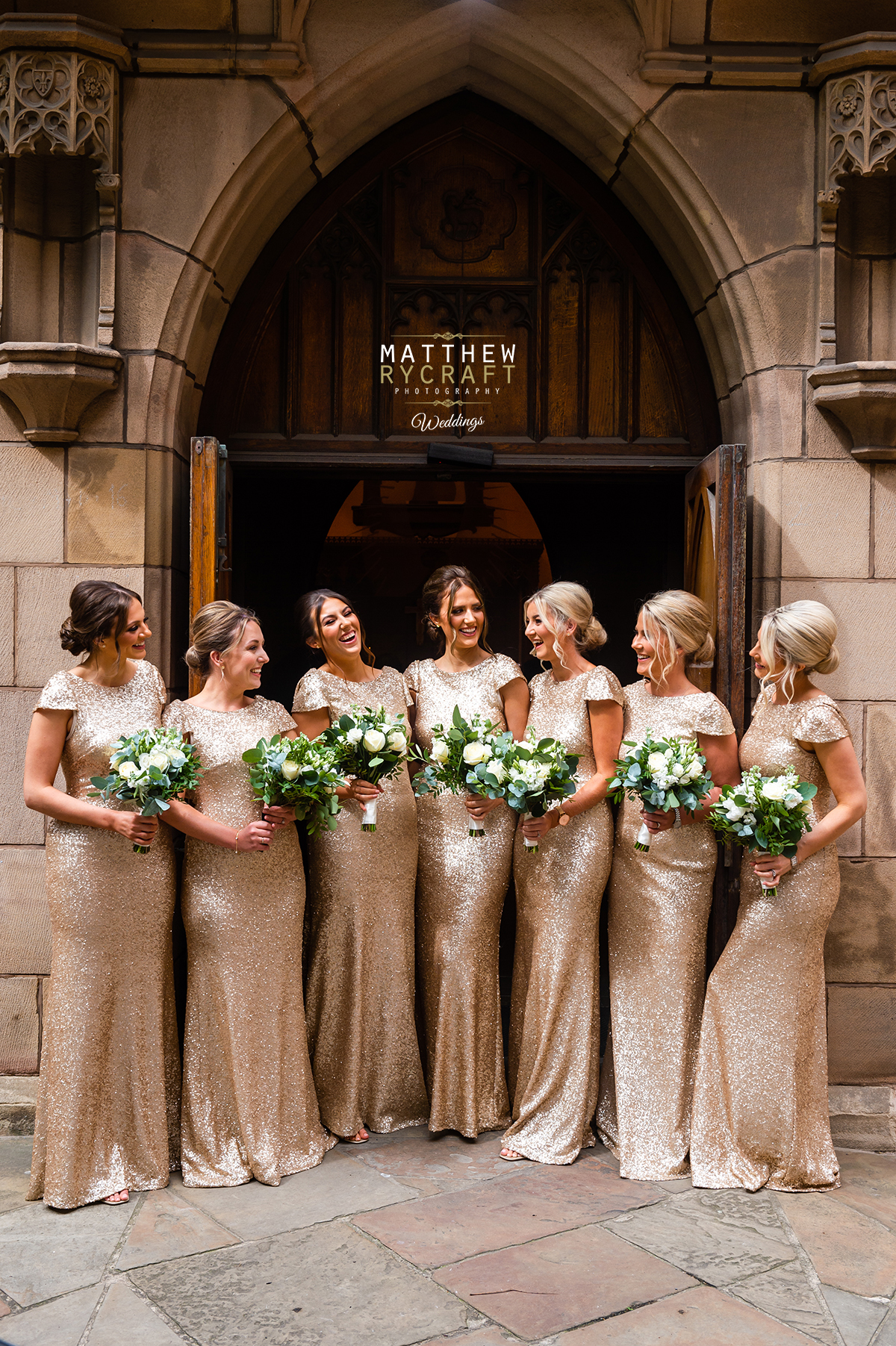 wedding colours bridesmaids dresses gold