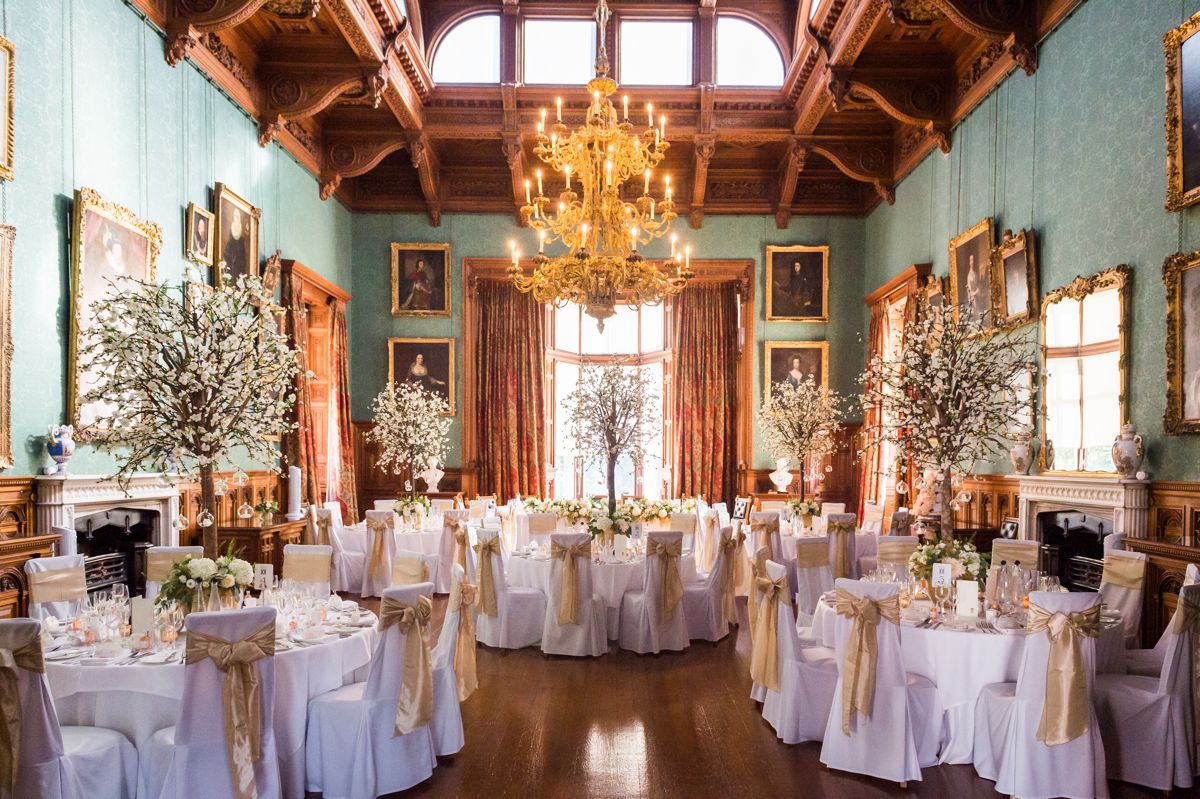 Knowsley Hall Wedding reception room 