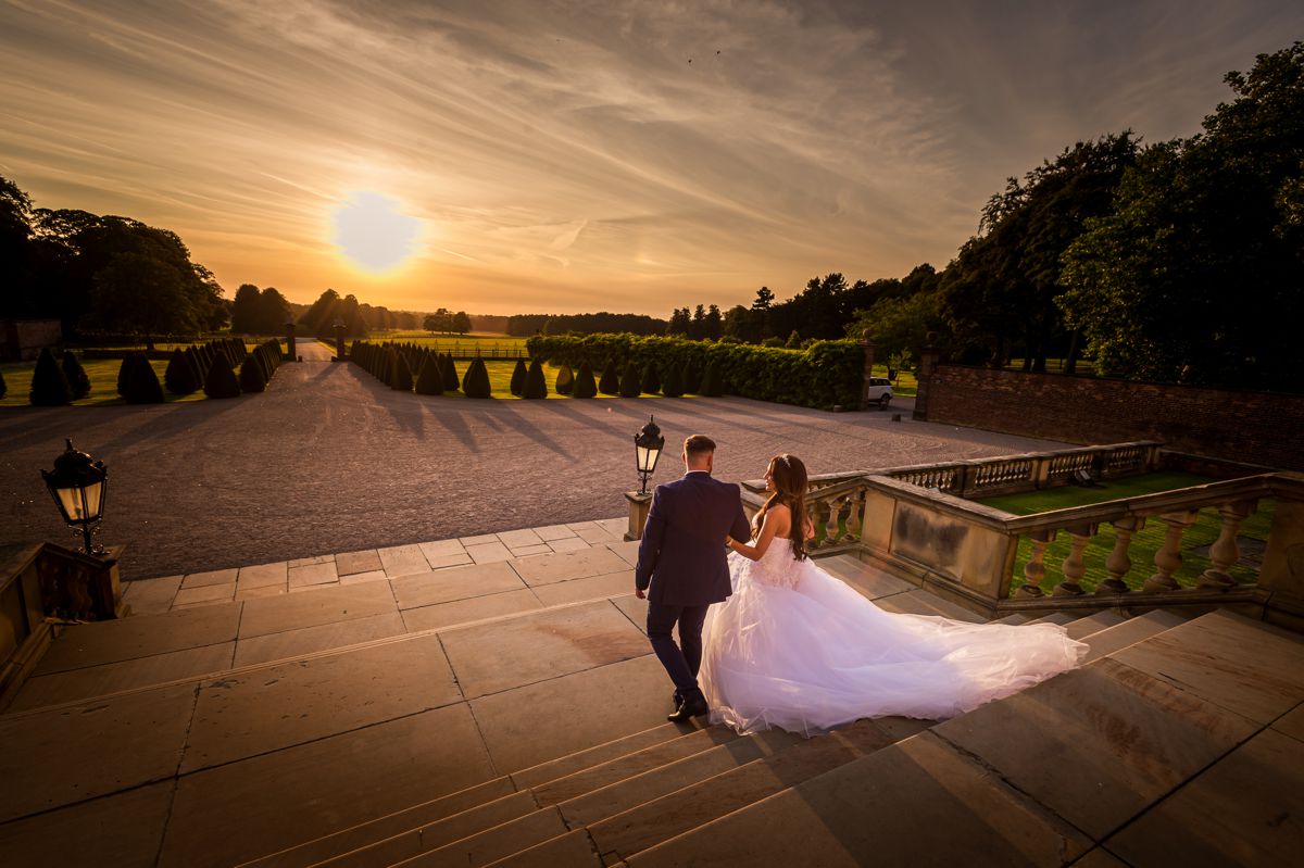 Knowsley Hall Wedding Sunset