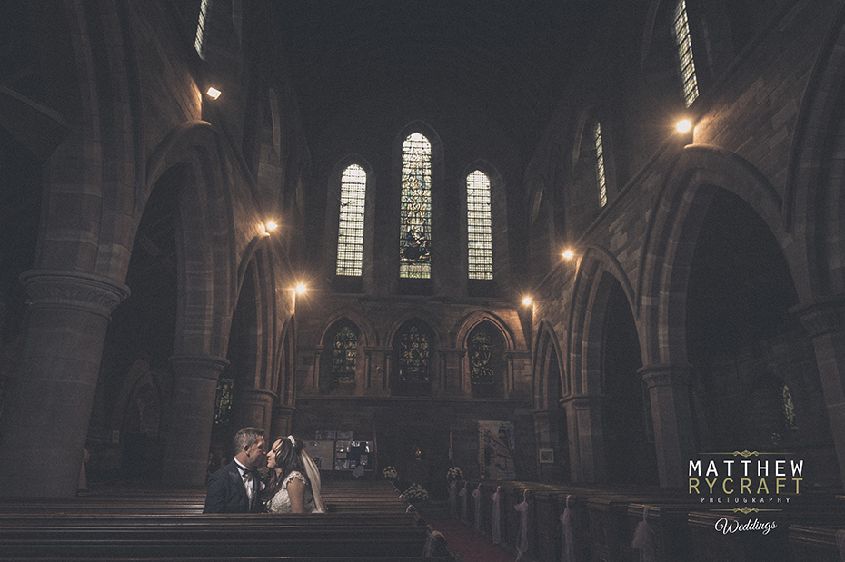 Bride and Groom Church Wedding Photograph