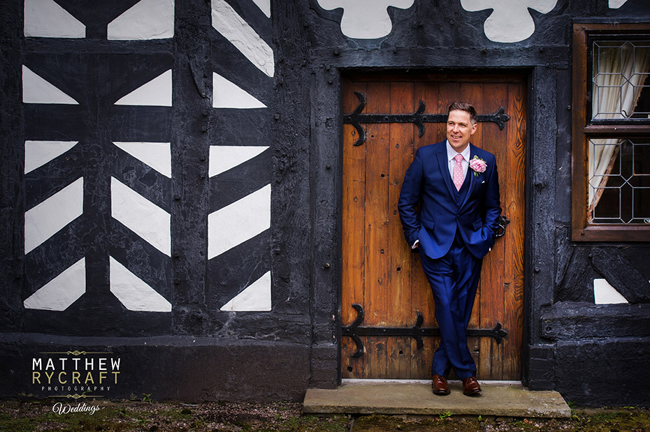 Groom Blue Suit Pink Tie