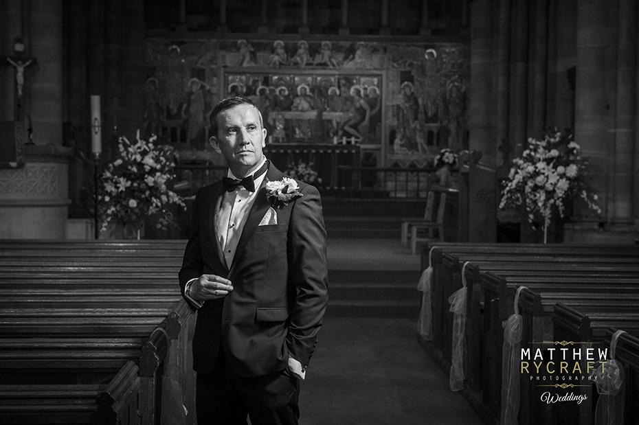 Groom Portrait in Church