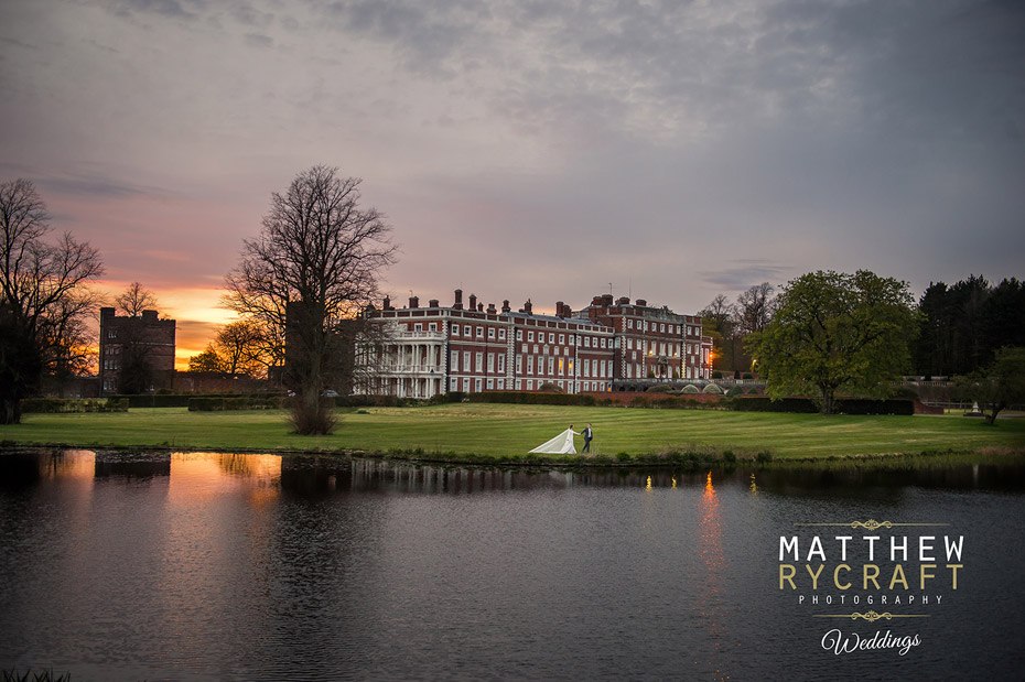 Sunset at Knowsley Hall Wedding