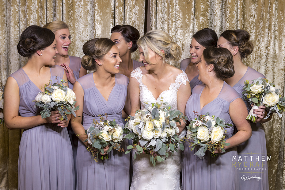 Lilac full length bridesmaid dresses