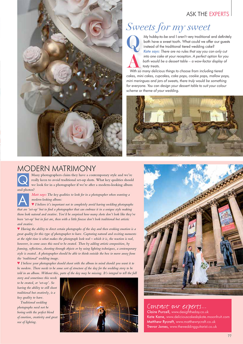 Matthew Rycraft Wedding Magazine Feature