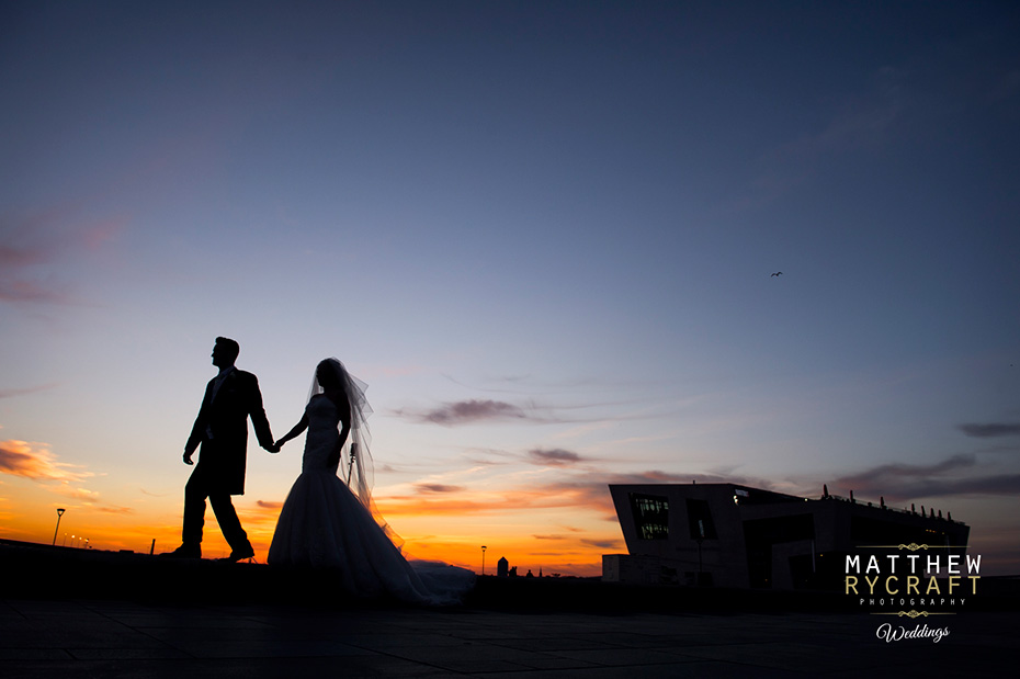 Liverpool Wedding Sunset Photograph