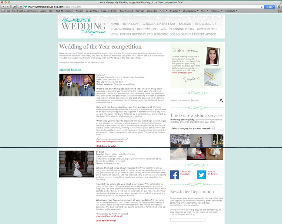 Your Merseyside Wedding Magazine Winners