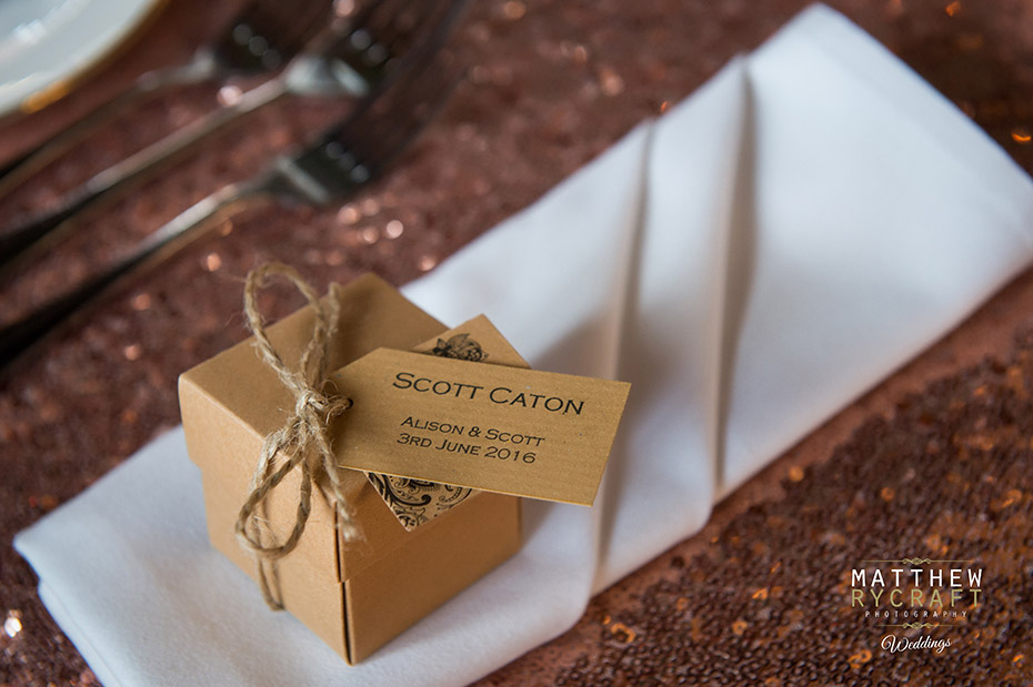Personalised Wedding Stationary created with brown kraft paper