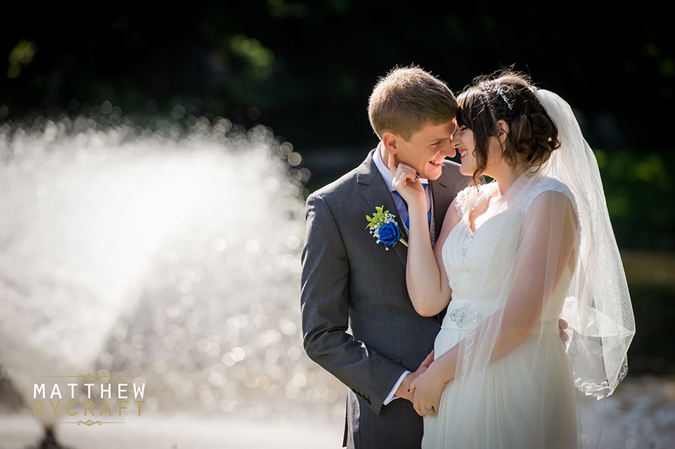 Wedding Photograph and Fountain